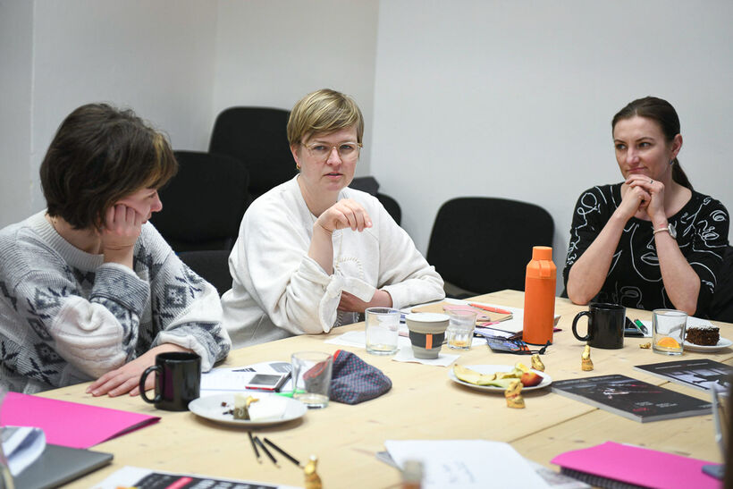 Anette Therese Pettersen at the Workshop Dance Criticism in a European Context. Photo: Michal Hančovský.